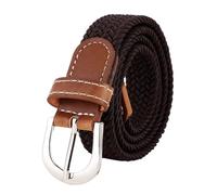LPATEBCVU Cinturones de Mujer Cinturón Elástico Tejido Cinturón Casual Versátil Jeans Cinturón Hombres Mujeres(Coffee)
