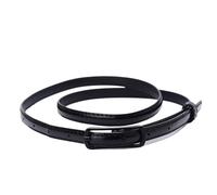 LPATEBCVU Cinturones de Mujer Cinturones Cinturones de PU súper Finos Cinturones Casuales de Color sólido Simple Accesorios de Ropa for niñas 1 Pieza(Black)