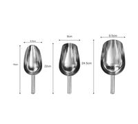 LPATEBCVU Cuchara de Hielo 1/3 Piezas de Acero Inoxidable, cucharas medidoras multifuncionales for Alimentos, for café y Granos(Mixed Size)