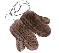 LPATEBCVU Guantes Invierno Mujer Manoplas de Punto for Mujer, Guantes Suaves Invierno for Clima frío, cordón Cuerda extraíble(Brown)