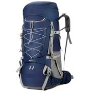 LPATEBCVU Mochila Trekking Mochila de camping 75 l, bolsa viaje deportiva con funda impermeable for escalada, montañismo, trekking, senderismo, bandolera for hombre(Deep Blue)