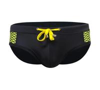 LPATEBCVU PantalóN Corto Hombre BañAdor Bañadores for Hombre, bañadores, de Verano, Calzoncillos Tiro bajo con cordón, natación Sexis Estampado Costuras Puntos(Black,M)