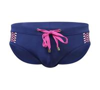 LPATEBCVU PantalóN Corto Hombre BañAdor Bañadores for Hombre, bañadores, de Verano, Calzoncillos Tiro bajo con cordón, natación Sexis Estampado Costuras Puntos(Dark Blue,M)