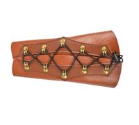 LPATEBCVU ProteccióN Brazo Tiro Arco Protector de Brazo Cuero PU, Ajustable Doble Capa, Equipo Arco recurvo Flexible for Arcos y Flechas(Brown)