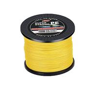 LPATTERN 1000m Línea de Pesca Trenzada PE Multifilamento 4 Hilos Sedal Trenzado Súper Fuerte Accesorios para Pescar, Amarillo Fluorescente, 6.0# /0.40mm/ 31.7kg