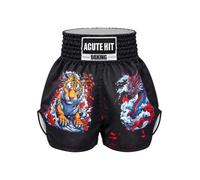 Lpdshaa Niño Shorts Boxeo Tailandés Un Pequeño Short Pequeños Muay Thai | Diseño Bordado,Seda Brillante,Material Ligero,Kick Thai,Fitness,Entrenamiento Cruzado,Kickboxing,Fútbol,Correr,Combate