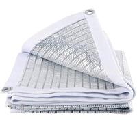 LPeMYbLi Aluminet Shade Cloth Sunblock Shade Net Resistente a los Rayos UV, Reflective Garden Shade Mesh Lona Top Shade Cloth Panel de Calidad Flores Plantas Patio Césped (Size : 6x6m/20x20ft)