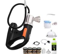 LPENGJ Pistola de Humo de Mano, ahumador en frío Profesional + función de vacío - Pistola para Fumar USB Ahumador de Alimentos - Astillas de Madera Incluidas - Regalo Ideal para Chefs y mixólogos