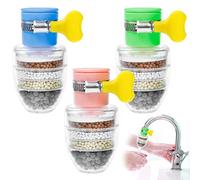 LPEPLL 3 Piezas Filtro de Agua para Grifo, Cartucho de Repuesto Antical para Filtro de Grifo Cocina y Baño, Accesorios para Purificador de Agua Potable