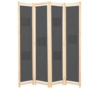 LPERTGFHU Divisor de 4 piezas, biombo, marco de madera de abeto | Incluye 6 estantes, diseño plegable, para dormitorio y sala de estar