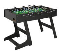 LPERTGFHU Futbolín plegable, mesa de fútbol MDF y acero, 121 x 61 x 80 cm | Incluye 22 figuras de juego, asas antideslizantes, para juegos en casa y salas de juegos