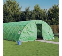 LPERTGFHU Invernadero con marco de acero 18 x 5 x 2,3 m | Material resistente de polietileno, mucho espacio de almacenamiento para plantas, fácil acceso