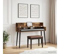 LPERTGFHU Mesa de estudio de madera envejecida 110 x 40 x 19,5 cm | Ahorro de espacio, espacio de trabajo estable, diseño moderno