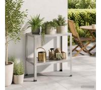 LPERTGFHU Mesa de jardín de 100 x 50 x 80 cm, superficie de trabajo de | Resistente a la intemperie, inoxidable, incluye estante, para interior y exterior
