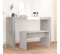 LPERTGFHU Taburete de maquillaje gris hormigón, 70 x 35 x 45 cm, taburete para dormitorio, vestidor, taburete moderno