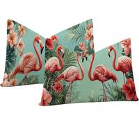 Lpfieonn Flor Cojines Sofa 40x60cm en Terciopelo, Beige Juego de 2 Fundas Suaves con Cremallera Invisible y Estampado Doble Cara. Ideales como Cojines Decorativos para Salón y Dormitorio -6108