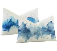 Lpfieonn Flor Cojines Sofa 50x70cm en Terciopelo, White Juego de 2 Fundas Suaves con Cremallera Invisible y Estampado Doble Cara. Ideales como Cojines Decorativos para Salón y Dormitorio -4888