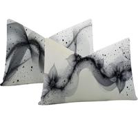 Lpfieonn Océano Cojines Sofa 30x50cm en Terciopelo, Beige Juego de 2 Fundas Suaves con Cremallera Invisible y Estampado Doble Cara. Ideales como Cojines Decorativos para Salón y Dormitorio -6154