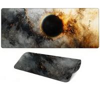 Lpfieonn Universo Alfombrilla de ratón XXL Gmaing, Amarillo XXL Mousepad Grande 90x40cm, Alfombrilla Escritorio con Base de Goma Antideslizante, Bordes cosidos para Jugadores, Oficinas PF-2902