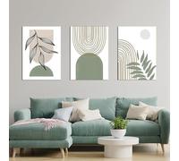LPFNSF Conjunto de pósteres modernos abstractos, decoración de pared de estilo bohemio para el hogar, póster impreso con hojas de plantas, sin marco (Estilo 3, 20 x 30 cm*3)