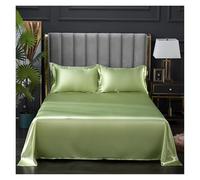 LPHFDCS Sabanas 1 sábana for Cama de Verano con Tejido refrescante, sábanas Planas de satén Suave for Cama Doble Sabanas Seda(Color8,250x230cm 98x90inch)