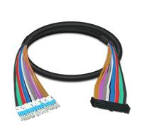 LPIQSPLK Cable de extensión PLC30 de paso de tornillo de placa de bloque de terminales de interfaz IDC30 de montaje en carril DIN y tornillo de 6,35mm(HL-IDC30-FIO-1M)