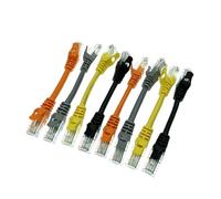 LPIQSPLK Cable de red Ethernet UTP CAT5e de 10cm, 15CM, 30cm, 50cm, Cable macho a macho, Cable de conexión Gigabit, par trenzado RJ45, Cable corto GigE Lan, 5 uds.(50cm,Gray)