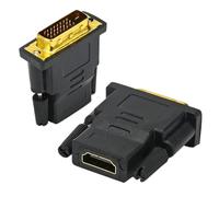 LPIQSPLK HD 1080P DVI a HDMI Compatible con Aappter convertidor Macho a Hembra for HDTV LCD DVI-D PC 90 180 Grados de rotación Conector Divisor(HD006 HDMI-DVI)
