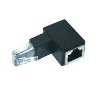 LPIQSPLK Varón Rj45 al Cable Femenino Cristal de la extensión del LAN del Adaptador del Codo de 90 Grados(Down)