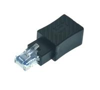 LPIQSPLK Varón Rj45 al Cable Femenino Cristal de la extensión del LAN del Adaptador del Codo de 90 Grados(Straight)