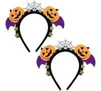 Lpitoy 2 Piezas De Diadema De Calabaza De Halloween, Aros para Cabello De Calabaza, Tocado, Diadema para Fiesta De Halloween, Cosplay, Accesorios para Cabello