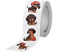 Lpitoy 500 Pegatinas De Perro Salchicha De Dibujos Animados, Etiquetas Adhesivas De Perro Adorables para Niños, Pegatinas De Recompensa para Recuerdos De Fiesta De Niños Pequeños