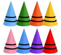 Lpitoy 8 Piezas De Sombreros De Gnomo De Fieltro, Sombreros De Cono De Enano, Sombreros De Cono De Hada, Tonto, Bruja Y Enano para Fiestas De Halloween Y Navidad para Adultos.