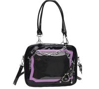 Lpitoy Bolso Kawaii Ita, Bolso Bandolera Y2k Star Heart con Cadena De Metal, Bolso De Hombro Estético para Mujeres Y Niñas para Exhibición De Pines De Anime