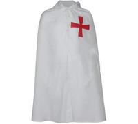 Lpitoy Capa De Caballero Templario Medieval, Capucha Blanca, Disfraz De Cosplay, Túnica De Halloween para Adultos