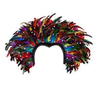 Lpitoy Chal De Plumas con Diamantes De Imitación, Capa, Chal, Accesorio para Disfraces De Carnaval, Halloween, Cosplay Y Fiestas.
