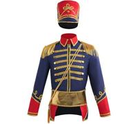 Lpitoy Chaqueta De Soldado para Hombre con Sombrero, Chaqueta De Oficial Militar Medieval, Abrigo, Disfraz De Cascanueces Navideño para Cosplay.