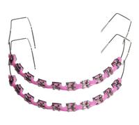 Lpitoy Decoración Temporal De Dientes con Alambres De Metal, Soporte De Metal Y Ligaduras De Ortodoncia, Accesorios De Práctica para Estudiantes De Odontología Ortodoncista