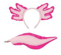 Lpitoy Diadema Y De Axolotl, Accesorios De Disfraz De Axolotl para Niños, Niñas Y Niños, para Navidad, Cumpleaños, Fiesta De Halloween, Accesorios Cospaly
