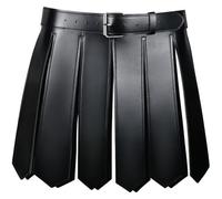 Lpitoy Disfraz De Gladiador Escocés para Hombre, Soldado Romano, Cosplay De Cuero Sintético, Falda De Gladiador, Taparrabos, Estilo Punk, Cinturón para Fiesta, Carnaval, Cosplay, Disfraz De Fiesta.