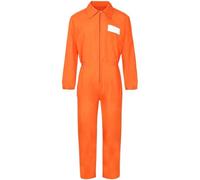 Lpitoy Disfraz De Mono De Prisionero Naranja Unisex para Adultos, Disfraz De Recluso para Halloween, Atuendo De Criminal De Cárcel.