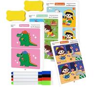 Lpitoy Encuentra Diferencias Juegos De Cartas Tarjetas De Juego Portátiles De Búsqueda De Fallas Juegos De Cartas Divertidos Tarjetas De Entrenamiento De Concentración Borrables