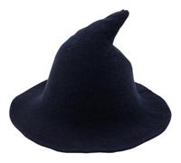Lpitoy Gorro De Bruja De Halloween para Mujer, Gorro De Mago De Lana Tejido para Disfraces De Halloween Y Navidad.