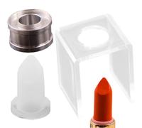 Lpitoy Juego De 3 Unidades De Moldes De Silicona para Pintalabios, Soporte para Molde De Cosméticos, Pintalabios, Herramienta De Molde para Manualidades, Kits De Pintalabios