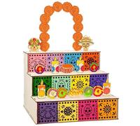 Lpitoy Kit De Altar De Ofrenda del Día De Los Muertos, Caja De Sombras del Día De Los Muertos, Marco De Fotos Conmemorativo para Decoración del Hogar del Día De Los Muertos