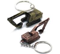 Lpitoy Llavero De Excavadora 3D, Minillavero De Metal con Anilla Retro, Pequeño Modelo En Miniatura De Metal, Accesorios, Llavero De Recuerdo, Regalo