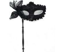 Lpitoy Máscara De Mascarada con Palo De Sujeción, Media Veneciana, Mardi Gras, Máscaras De Fiesta con Palo De Mano para Fiesta De Halloween, Graduación Nocturna