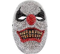 Lpitoy Máscara De Payaso con Diamantes De Imitación Brillantes, Máscara Decorativa De Cobertura Completa para Fiestas De Disfraces De Halloween.
