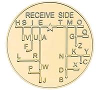 Lpitoy Moneda Morse, Moneda Coleccionable Novedad, Moneda De Oro para Explorar Y Aprender En Entretenimiento del Lenguaje De Cifrado