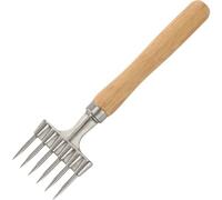 Lpitoy Picador De Hielo con De Madera, Trituradora De Hielo De Metal De 6 Tenedores para Romper Hielo, Trituradora De Hielo De Estilo Japonés para Uso En Bares Domésticos